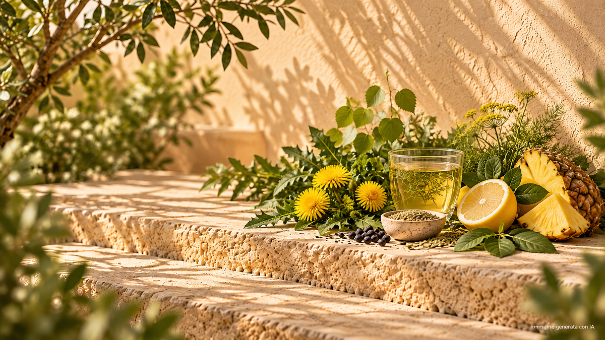 Piante officinali e infuso per la collection Drenaggio