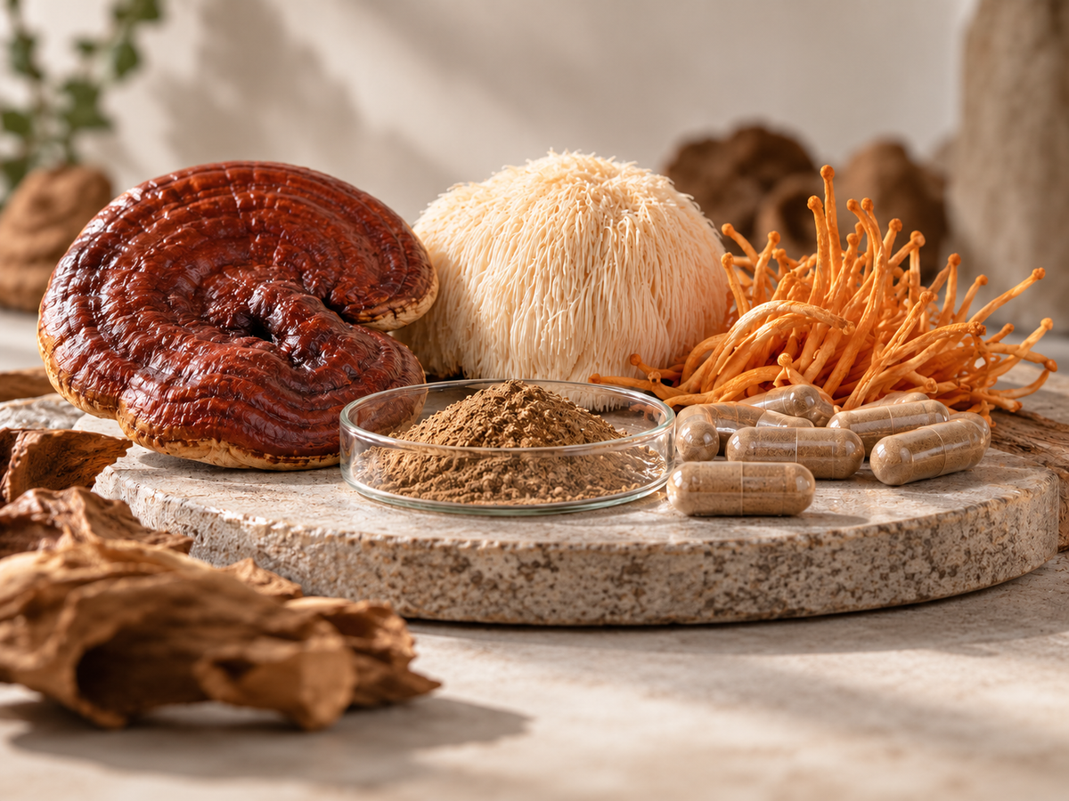 Reishi, Hericium e Cordyceps, funghi funzionali della linea Vonderweid