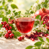 Tisana rossa con biancospino, melograno e ingredienti naturali